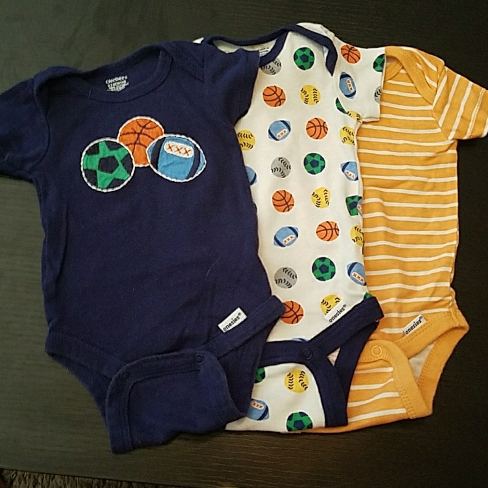 Boys 3 piece onesies set